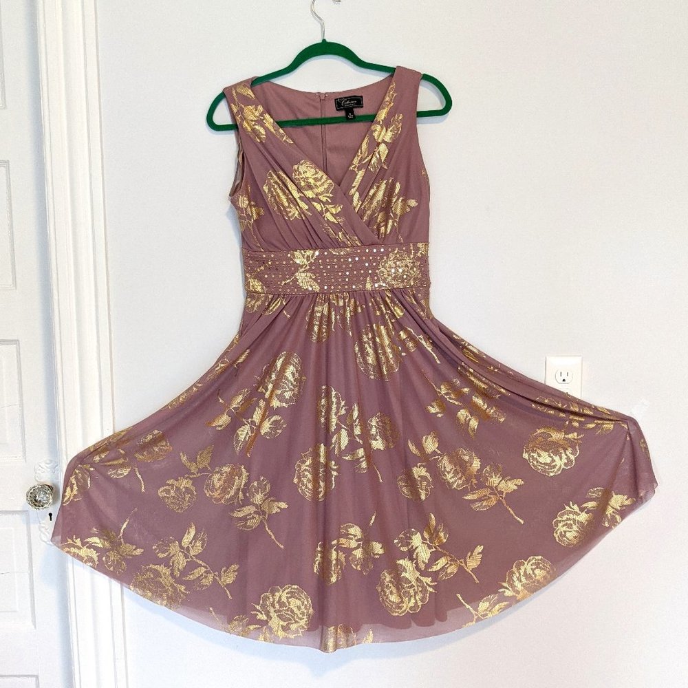 Gold Blush Cocktail Dress